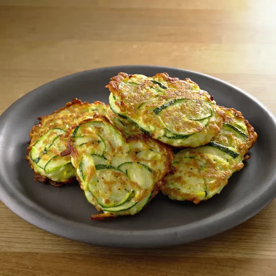 Gemüse-Mücveri mit Kichererbsen