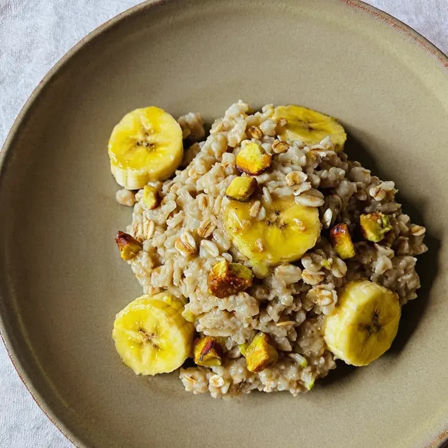 Avena con Plátano y Nueces