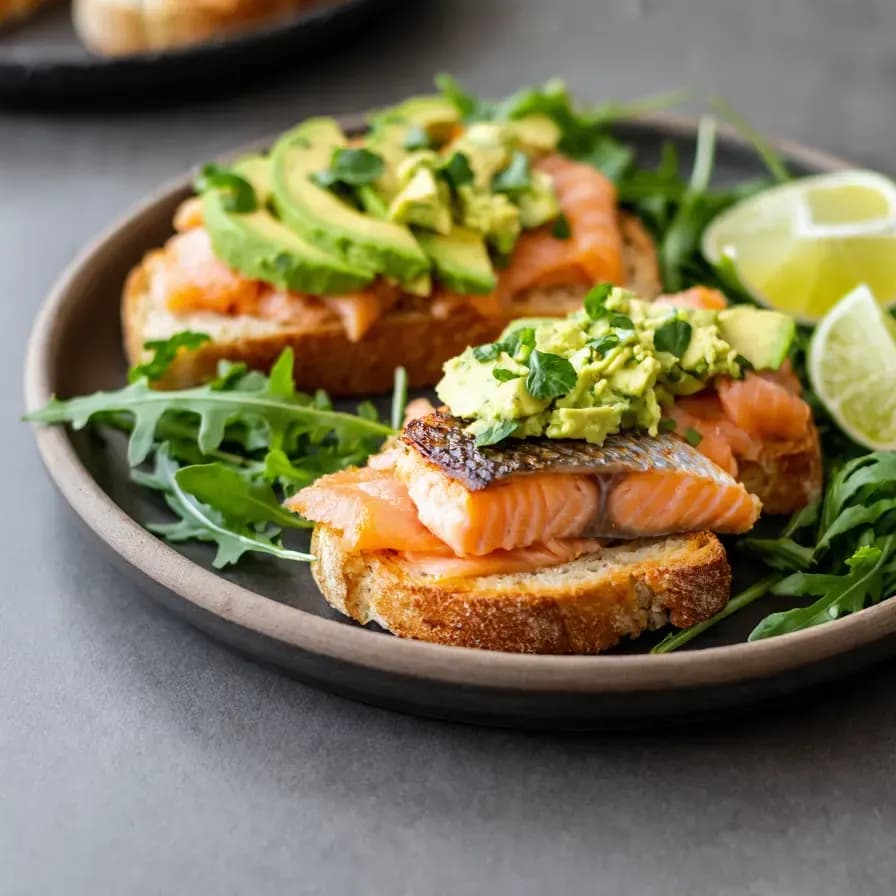 Plato de Füme Somonlu Avokado Tost