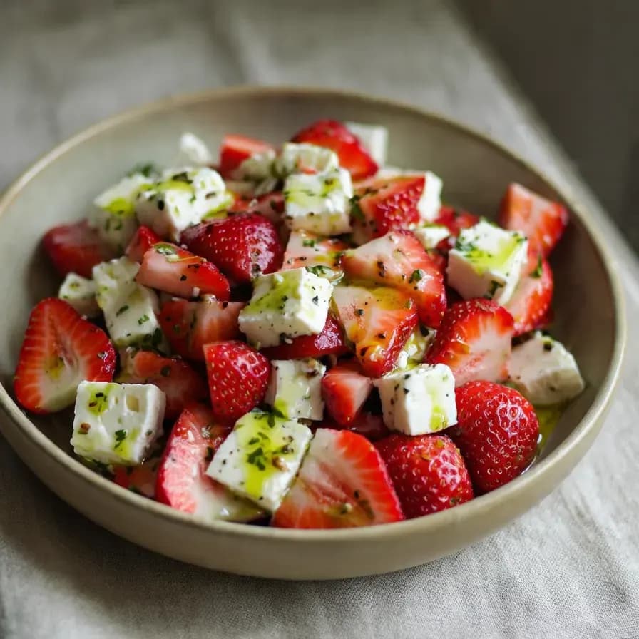 Sommersalat mit Erdbeeren und Walnüssen