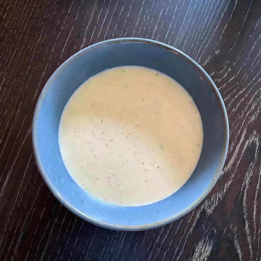 Sopa fría de garbanzos y yarma