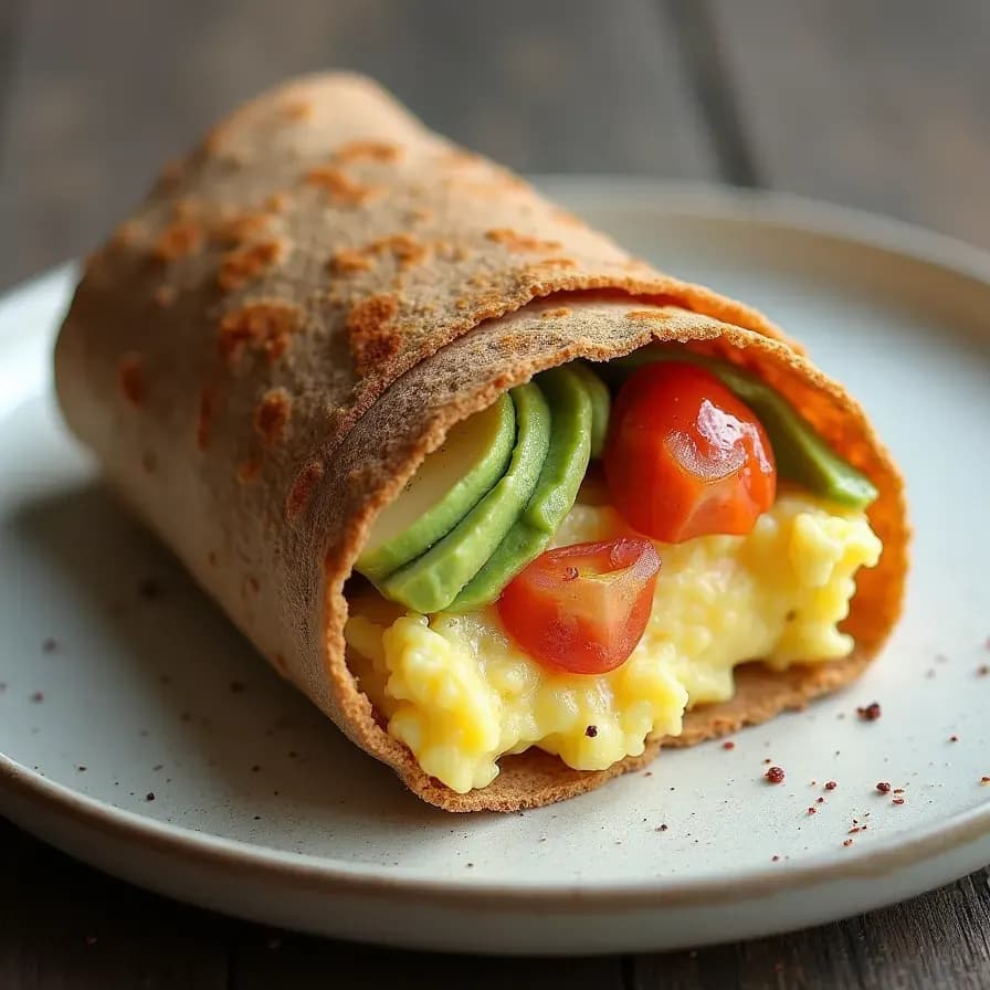 Frühstücksrolle mit Vollkorn und Avocado