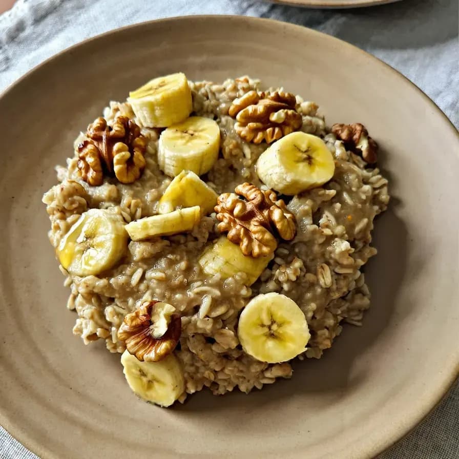Avena con Leche y Plátano