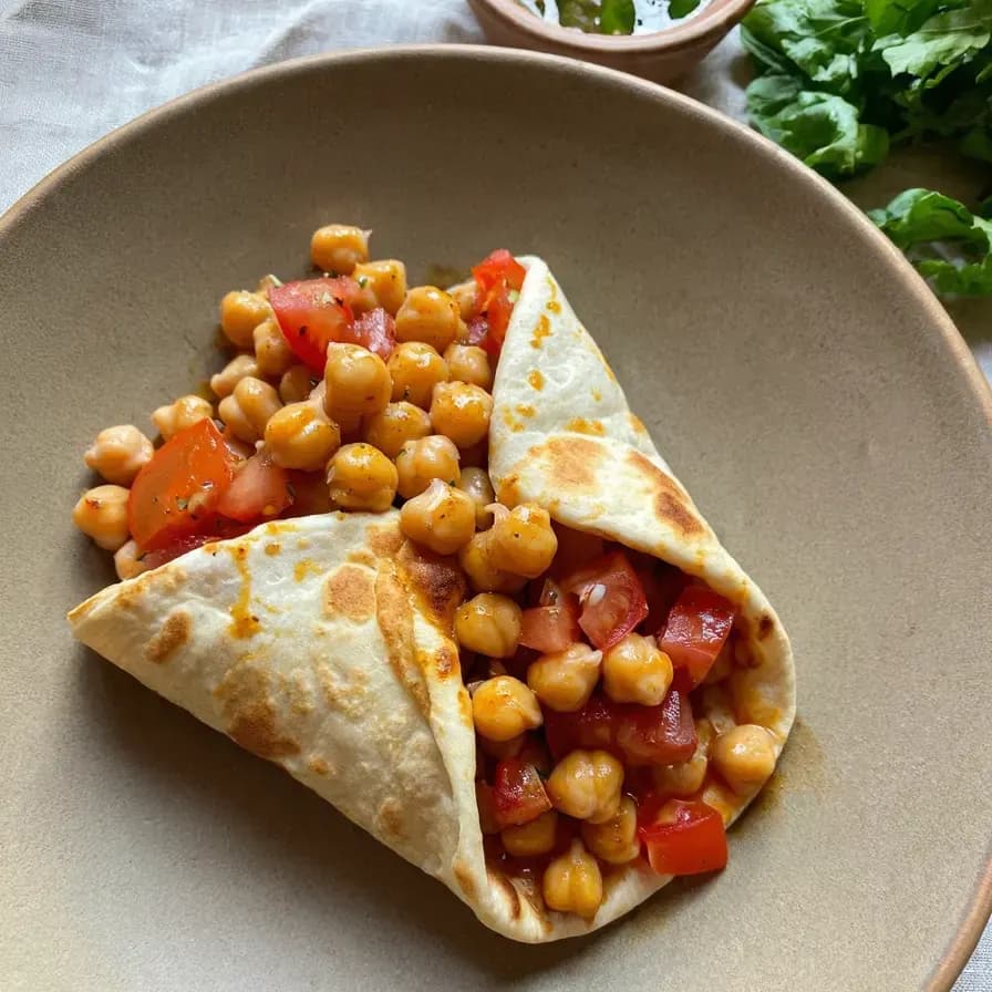 Vegan Chickpea Wrap dish