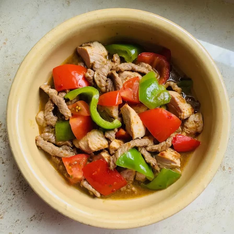 Chicken Sauté with Vegetables dish