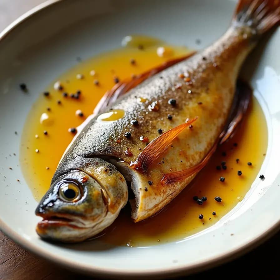 Запеченная скумбрия в соусе
