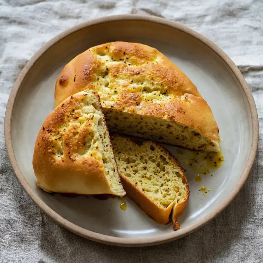 Plato de Glutensiz Nohut Ekmeği