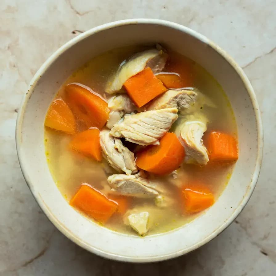 Gericht Wintersuppe mit Hühnerbrühe
