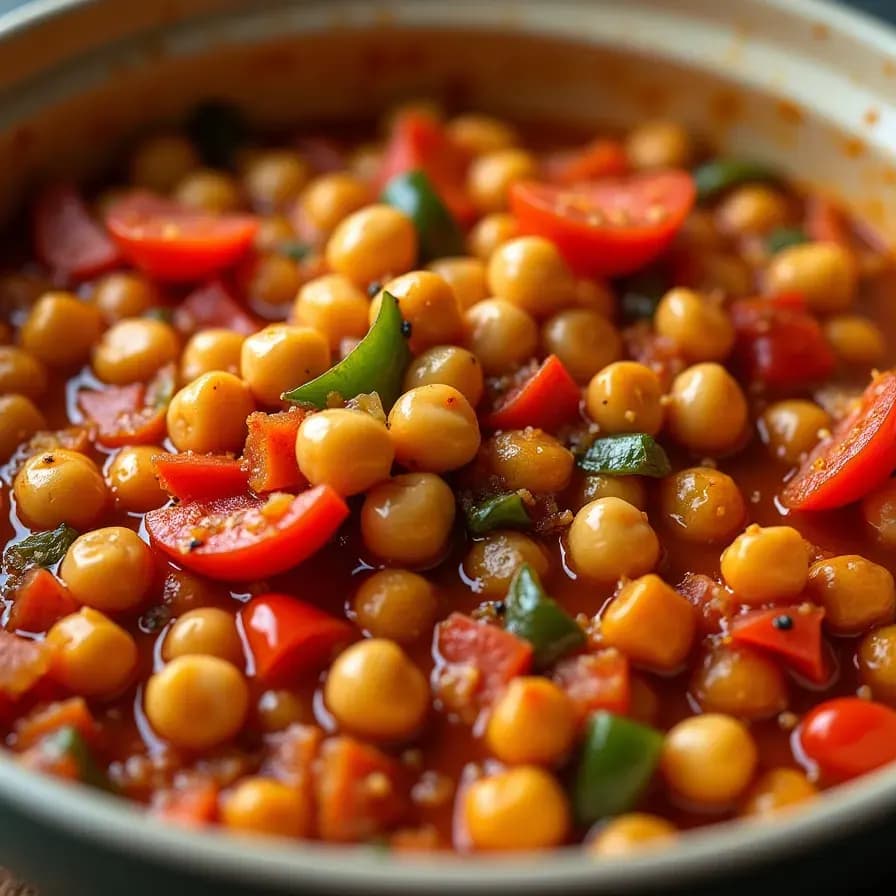 Garbanzos con Verduras al Horno