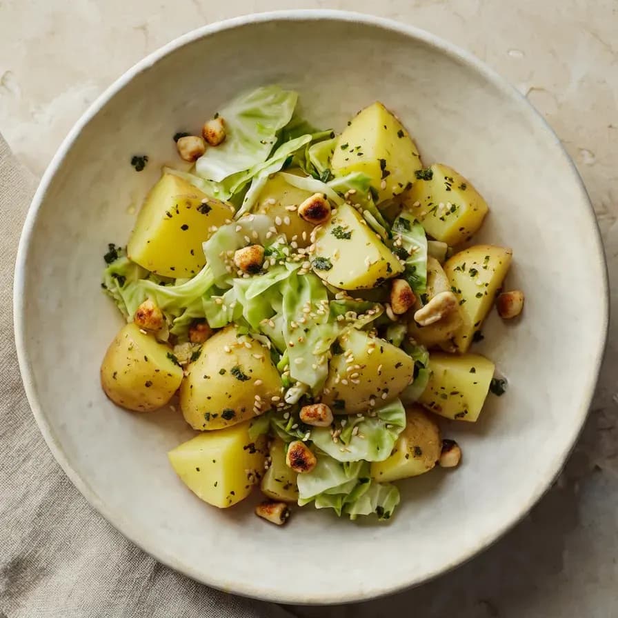 Bunter Rotkohl-Kartoffelsalat