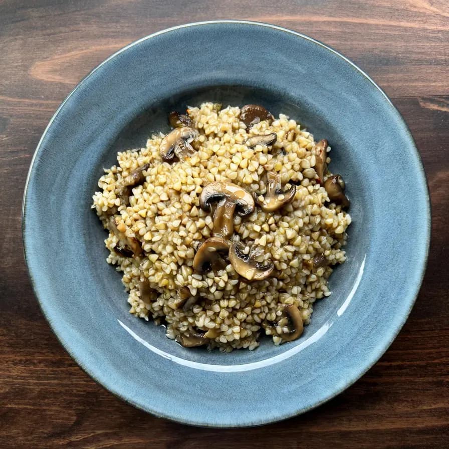 Mushroom Buckwheat Pilaf dish
