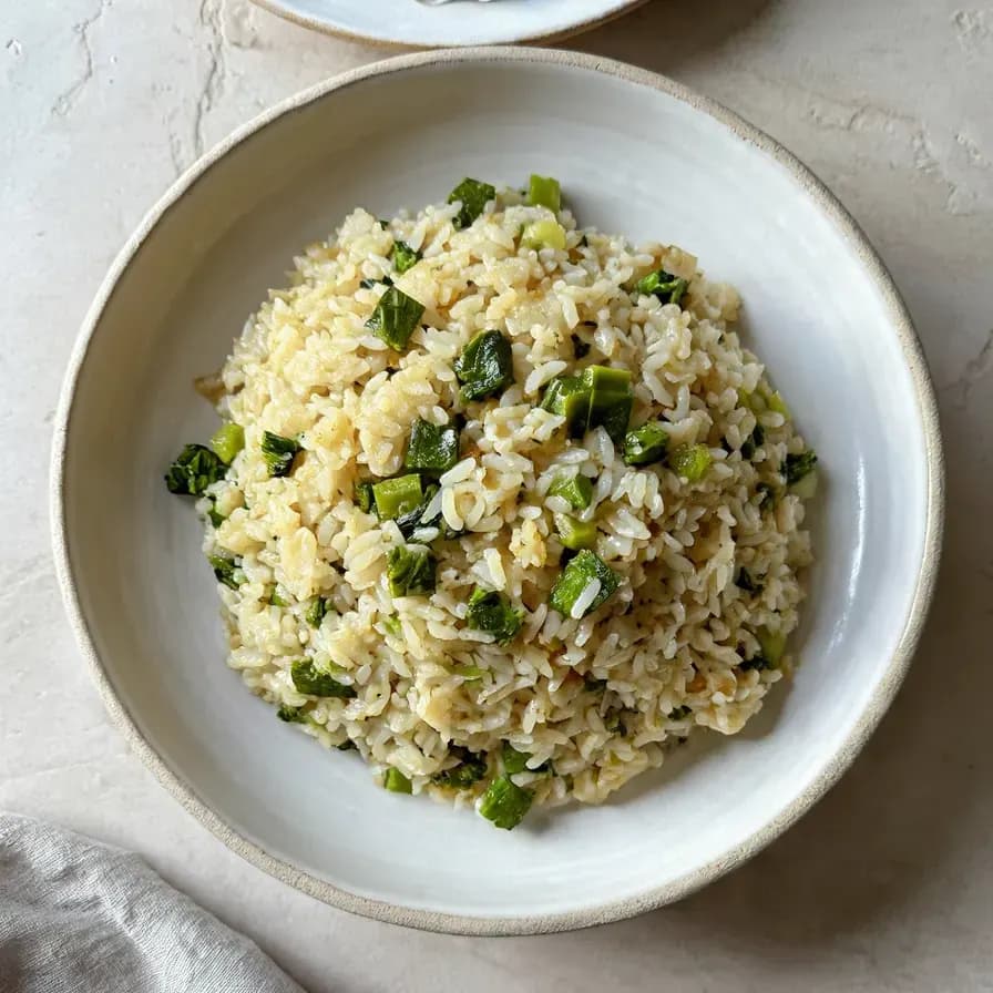 Summer Pilaf with Artichokes and Asparagus